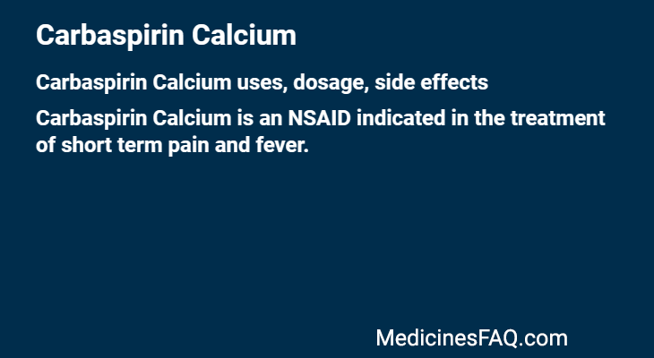 Carbaspirin Calcium