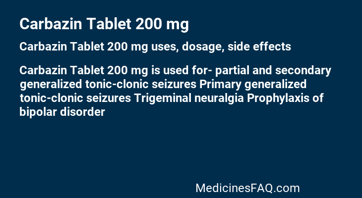 Carbazin Tablet 200 mg