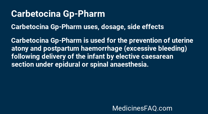 Carbetocina Gp-Pharm