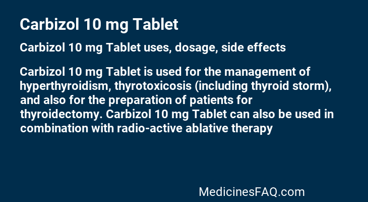 Carbizol 10 mg Tablet