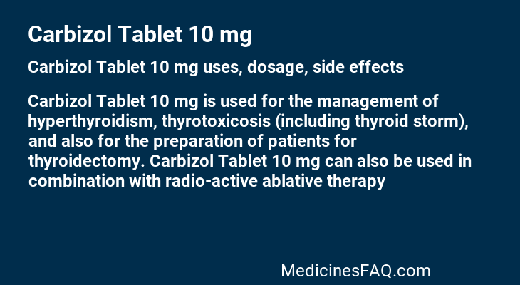 Carbizol Tablet 10 mg