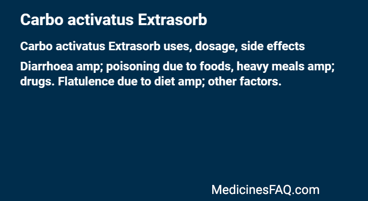 Carbo activatus Extrasorb