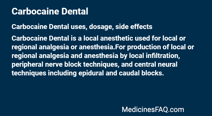 Carbocaine Dental