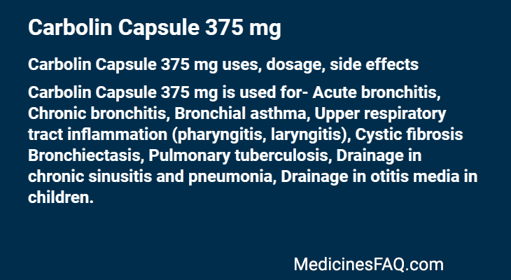 Carbolin Capsule 375 mg