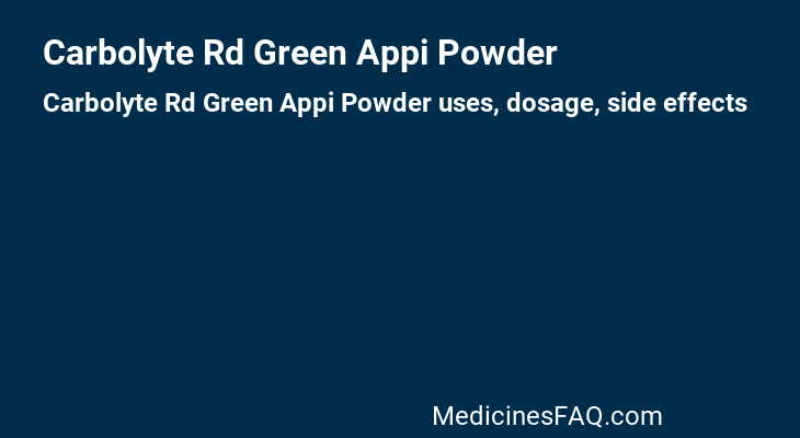 Carbolyte Rd Green Appi Powder