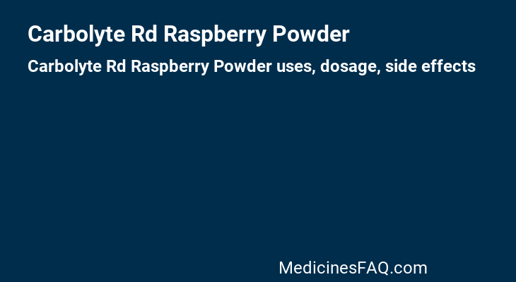 Carbolyte Rd Raspberry Powder