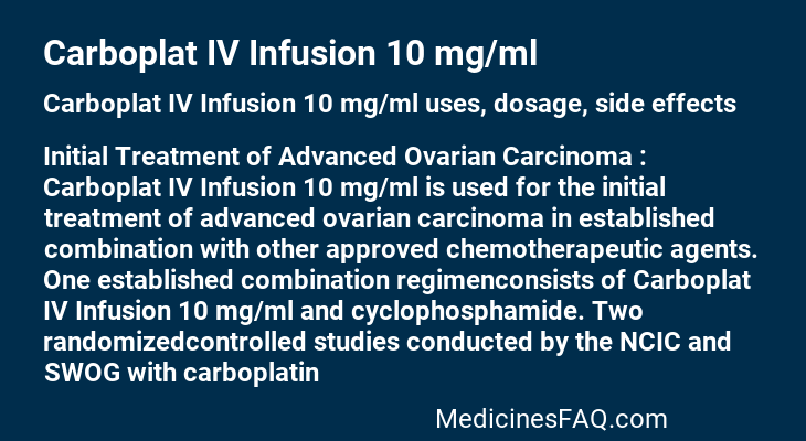 Carboplat IV Infusion 10 mg/ml