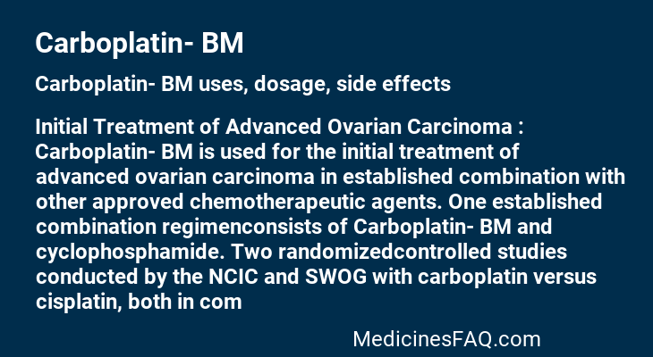Carboplatin- BM