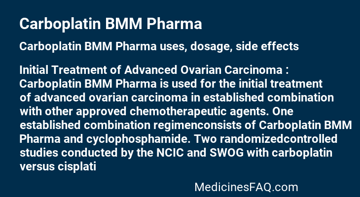 Carboplatin BMM Pharma