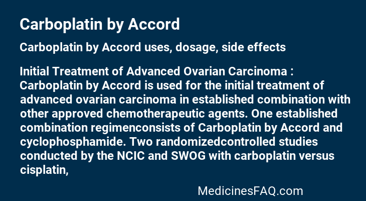 Carboplatin by Accord