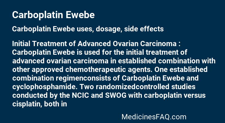 Carboplatin Ewebe