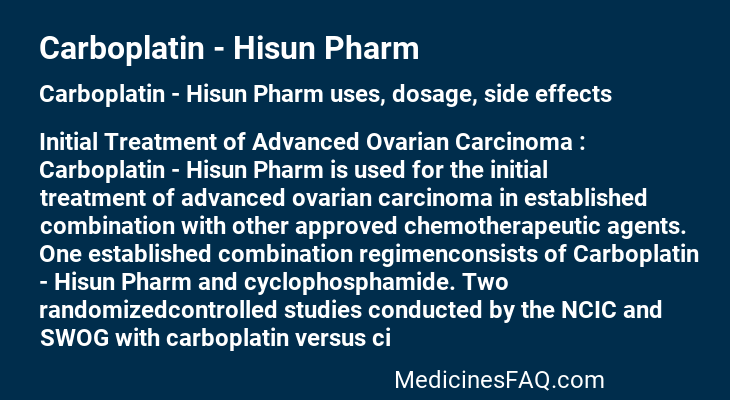 Carboplatin - Hisun Pharm