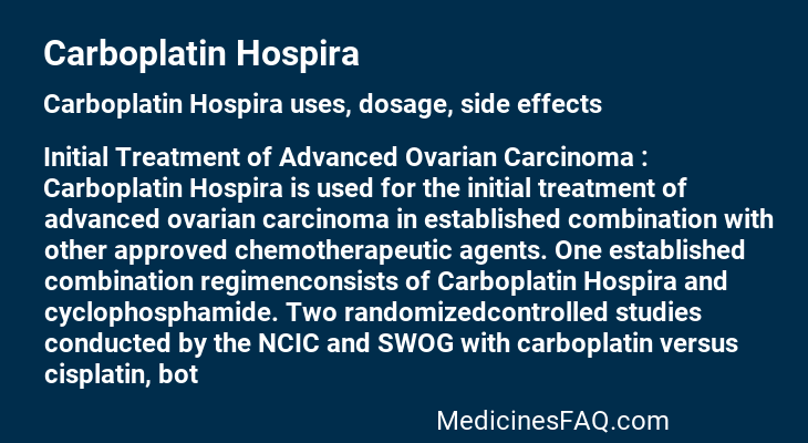 Carboplatin Hospira
