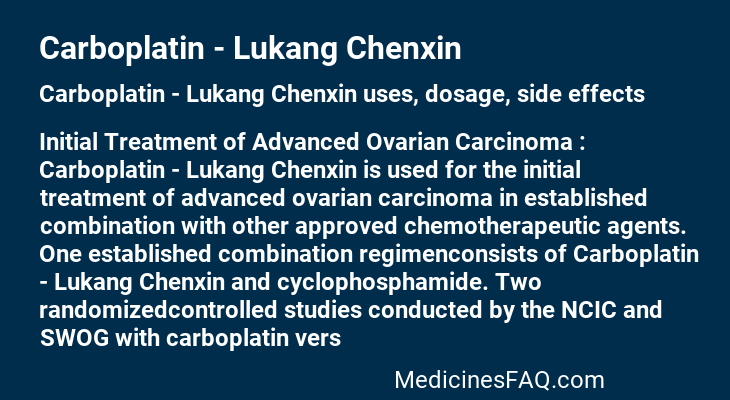 Carboplatin - Lukang Chenxin