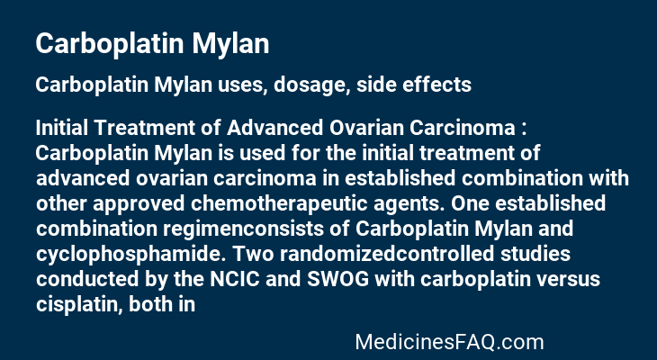 Carboplatin Mylan