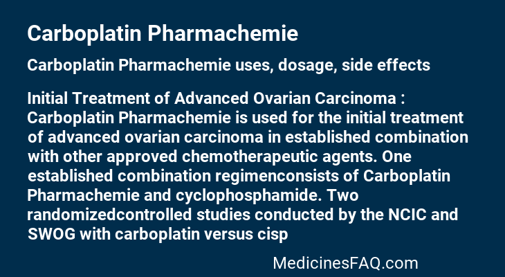 Carboplatin Pharmachemie