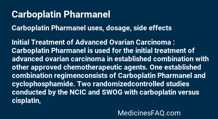 Carboplatin Pharmanel
