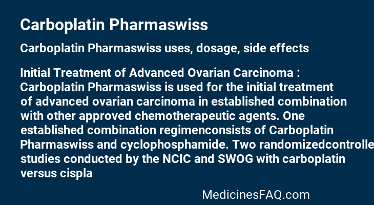 Carboplatin Pharmaswiss