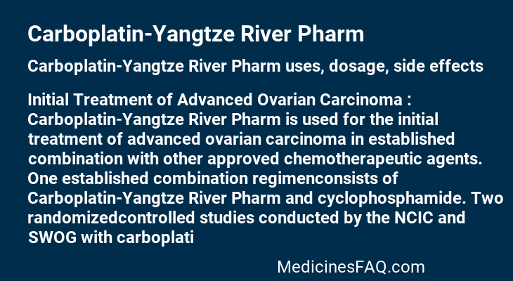 Carboplatin-Yangtze River Pharm