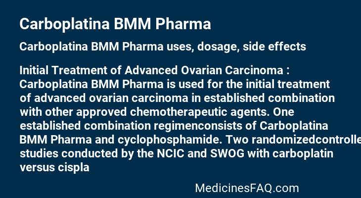 Carboplatina BMM Pharma