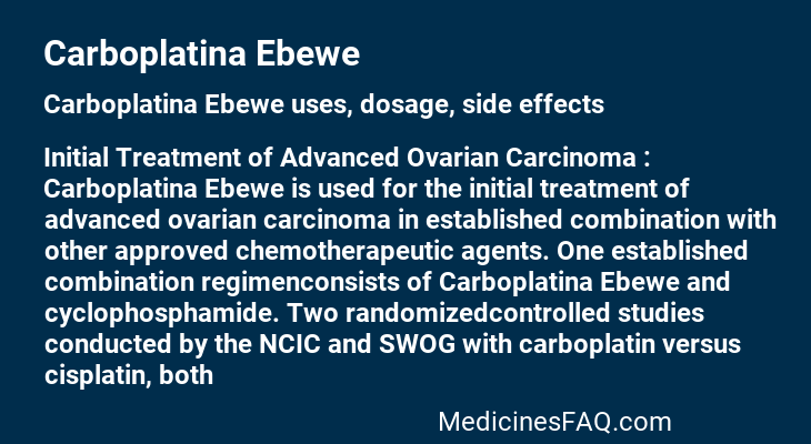 Carboplatina Ebewe