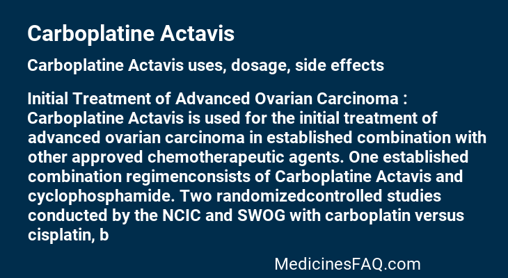 Carboplatine Actavis