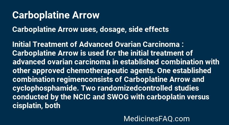 Carboplatine Arrow