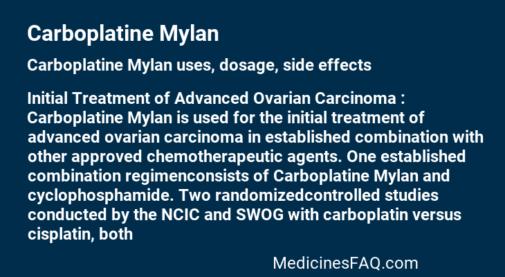 Carboplatine Mylan