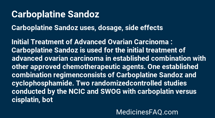 Carboplatine Sandoz