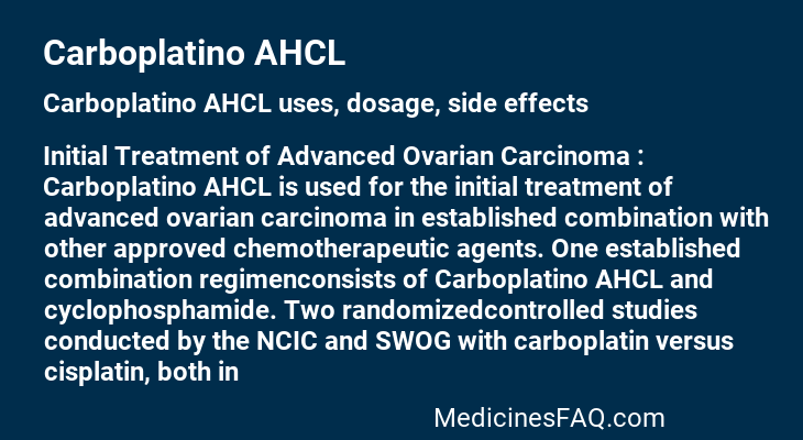 Carboplatino AHCL