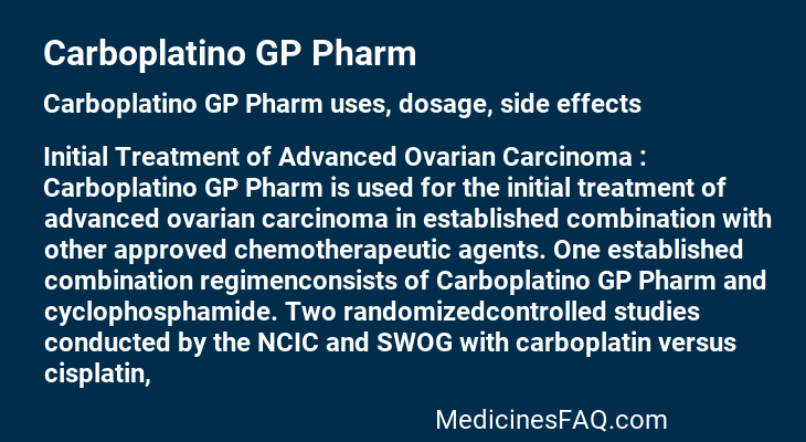 Carboplatino GP Pharm