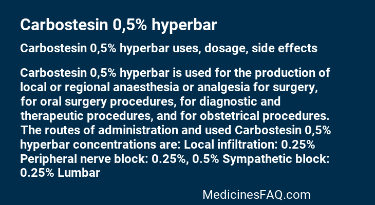 Carbostesin 0,5% hyperbar