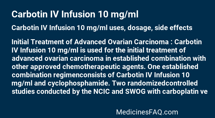 Carbotin IV Infusion 10 mg/ml