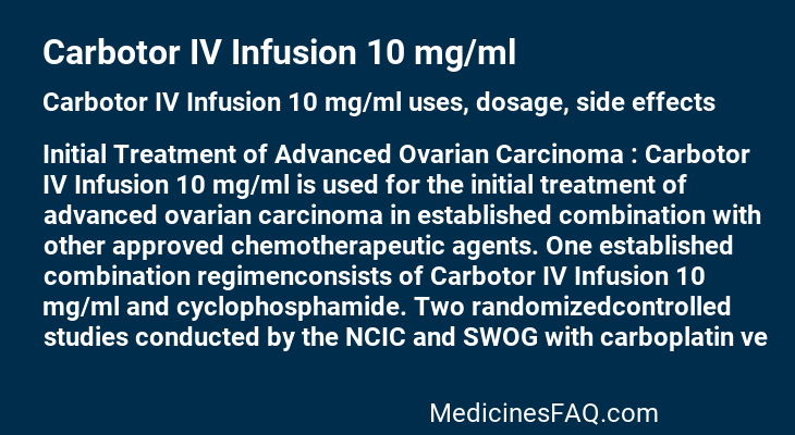 Carbotor IV Infusion 10 mg/ml