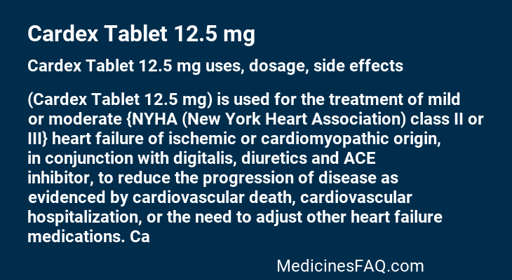 Cardex Tablet 12.5 mg