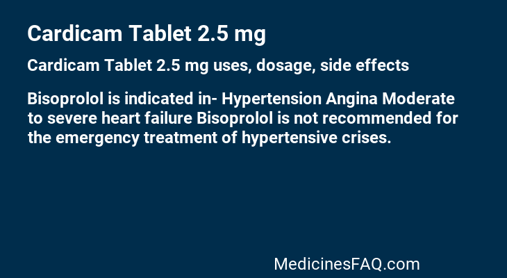 Cardicam Tablet 2.5 mg