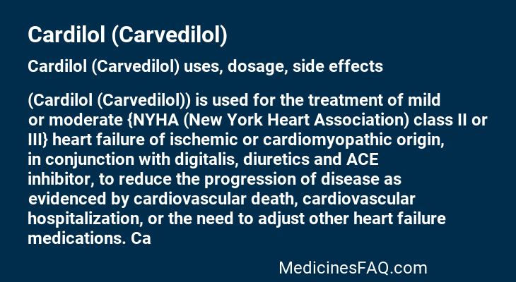 Cardilol (Carvedilol)