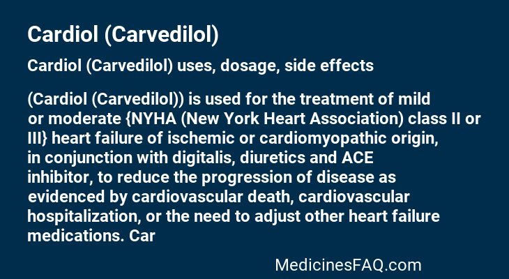 Cardiol (Carvedilol)