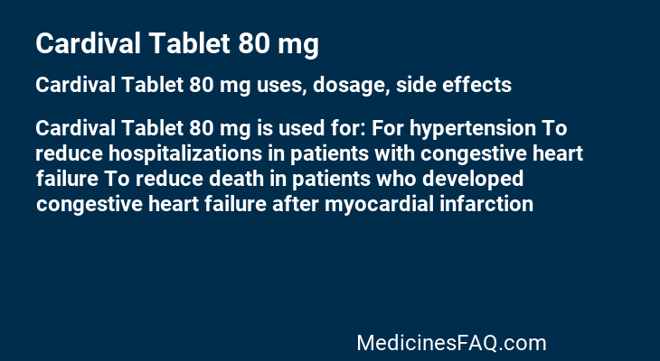 Cardival Tablet 80 mg