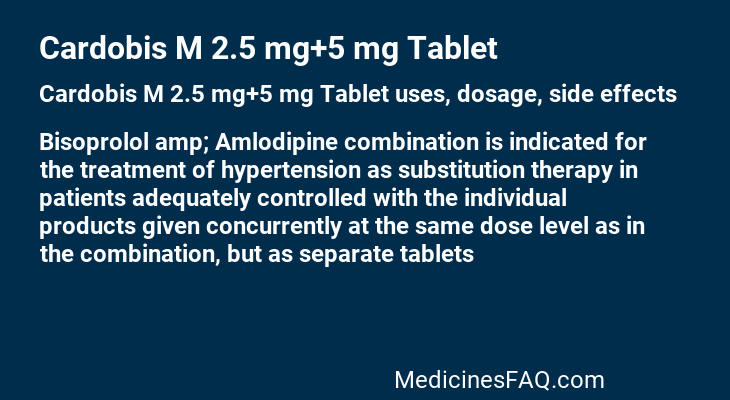 Cardobis M 2.5 mg+5 mg Tablet