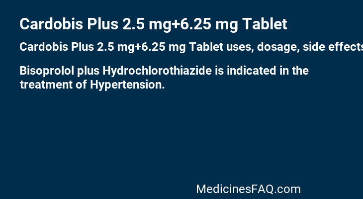 Cardobis Plus 2.5 mg+6.25 mg Tablet