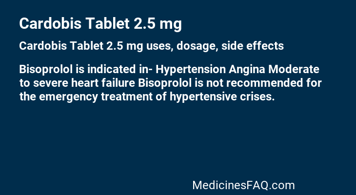 Cardobis Tablet 2.5 mg