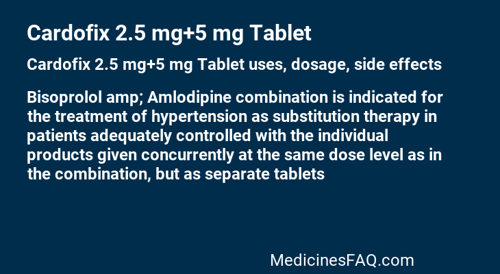 Cardofix 2.5 mg+5 mg Tablet