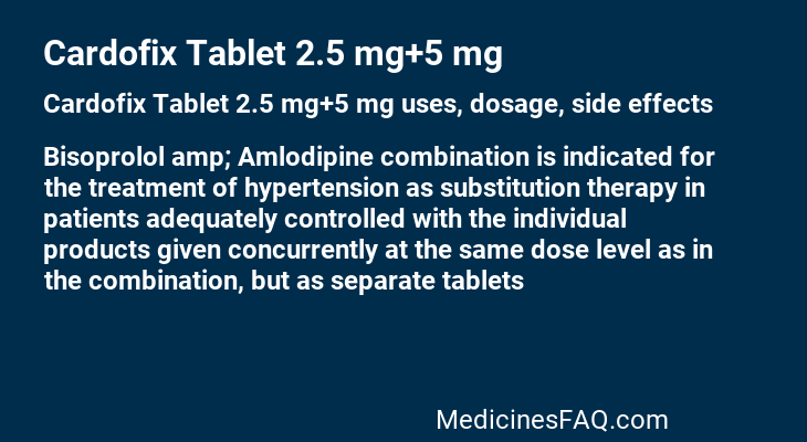 Cardofix Tablet 2.5 mg+5 mg