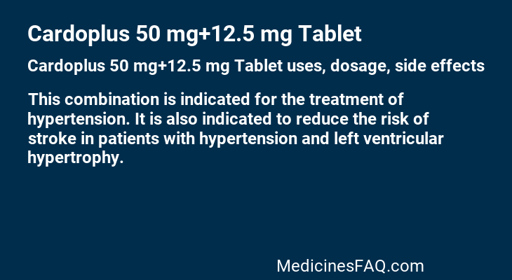 Cardoplus 50 mg+12.5 mg Tablet