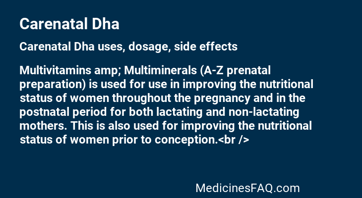 Carenatal Dha