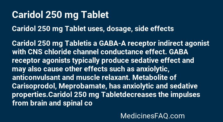 Caridol 250 mg Tablet