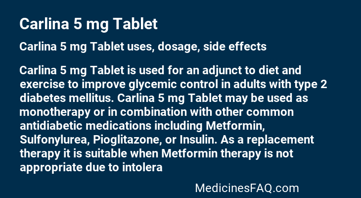 Carlina 5 mg Tablet