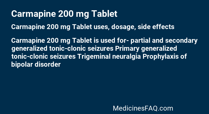 Carmapine 200 mg Tablet