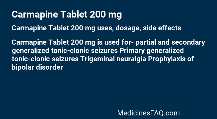 Carmapine Tablet 200 mg